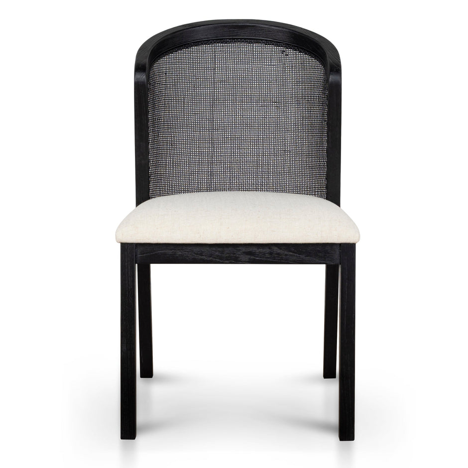 CDC10554-LJ Black ELM Dining Chair - Dawn Beige (Set of 2)