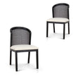 CDC10554-LJ Black ELM Dining Chair - Dawn Beige (Set of 2)