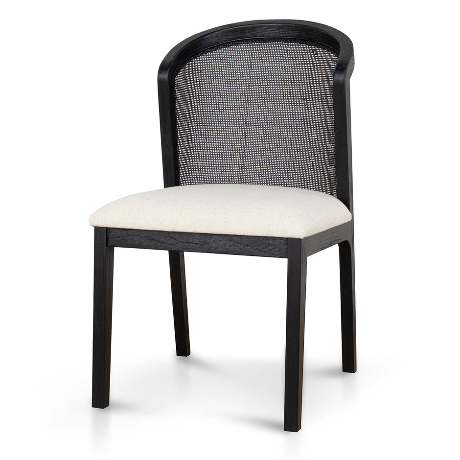 CDC10554-LJ Black ELM Dining Chair - Dawn Beige (Set of 2)