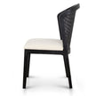 CDC10554-LJ Black ELM Dining Chair - Dawn Beige (Set of 2)