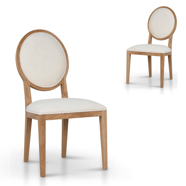 DC10562-LJ Natural Dining Chair - Dawn Beige (Set of 2)