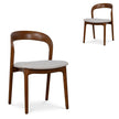 CDC10570-NX Walnut Dining Chair - Naxos Beige (Set of 2)