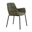 CDC12013-FH Black Dining Chair - Dark Moss Green (Set of 2)