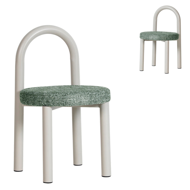 CDC12017-FH Light Grey Dining Chair - Spring Green (Set of 2)