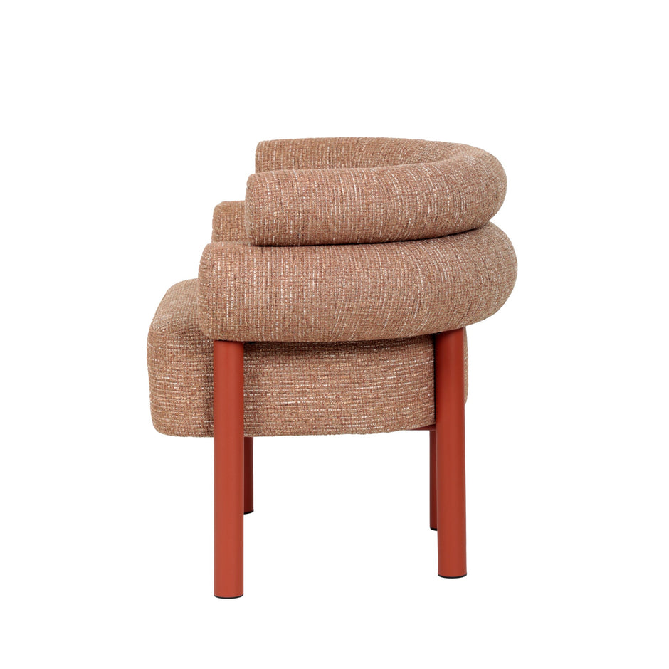 CLC12019-FH Sandy Red Armchair - Russet Brown