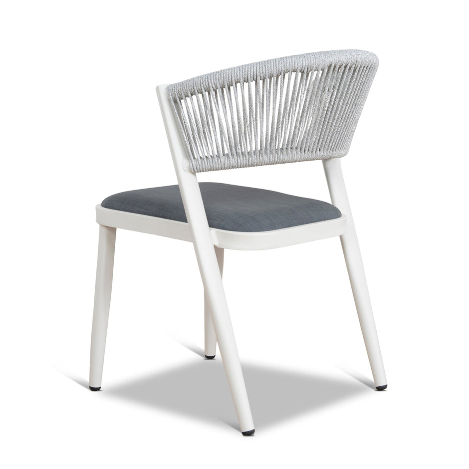 CDC12049-ID Sand White Outdoor Dining Chair - Grey (Set of 2)
