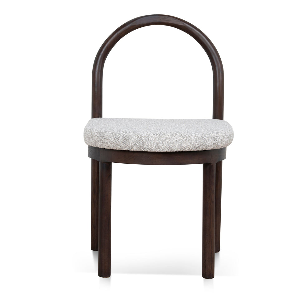 CDC12107-LJ Brown Dining Chair - Clay Grey (Set of 2)