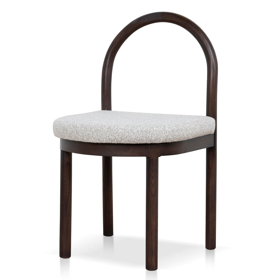 CDC12107-LJ Brown Dining Chair - Clay Grey (Set of 2)
