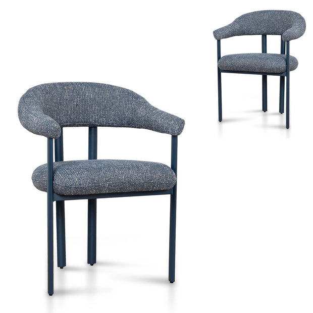 CDC12454-CI Blue Sand Dining Chair - Prussian Blue (Set of 2)