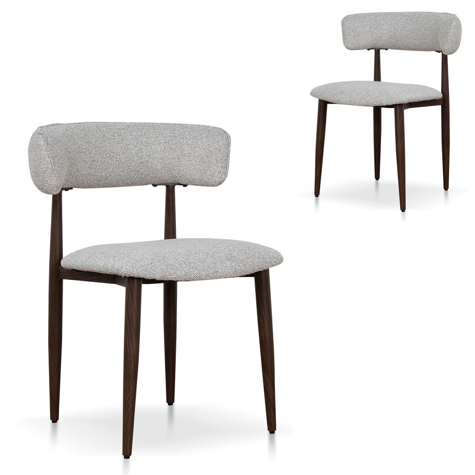 CDC12466-CI Walnut Dining Chair - Clay Beige (Set of 2)