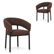 CDC12469-CI Black Dining Chair - Moss Brown (Set of 2)