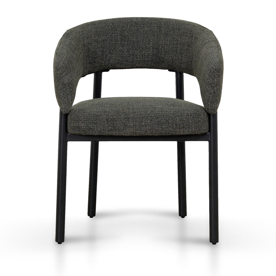 CDC12470-CI Black Dining Chair - Kaitoke Green (Set of 2)