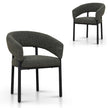 CDC12470-CI Black Dining Chair - Kaitoke Green (Set of 2)