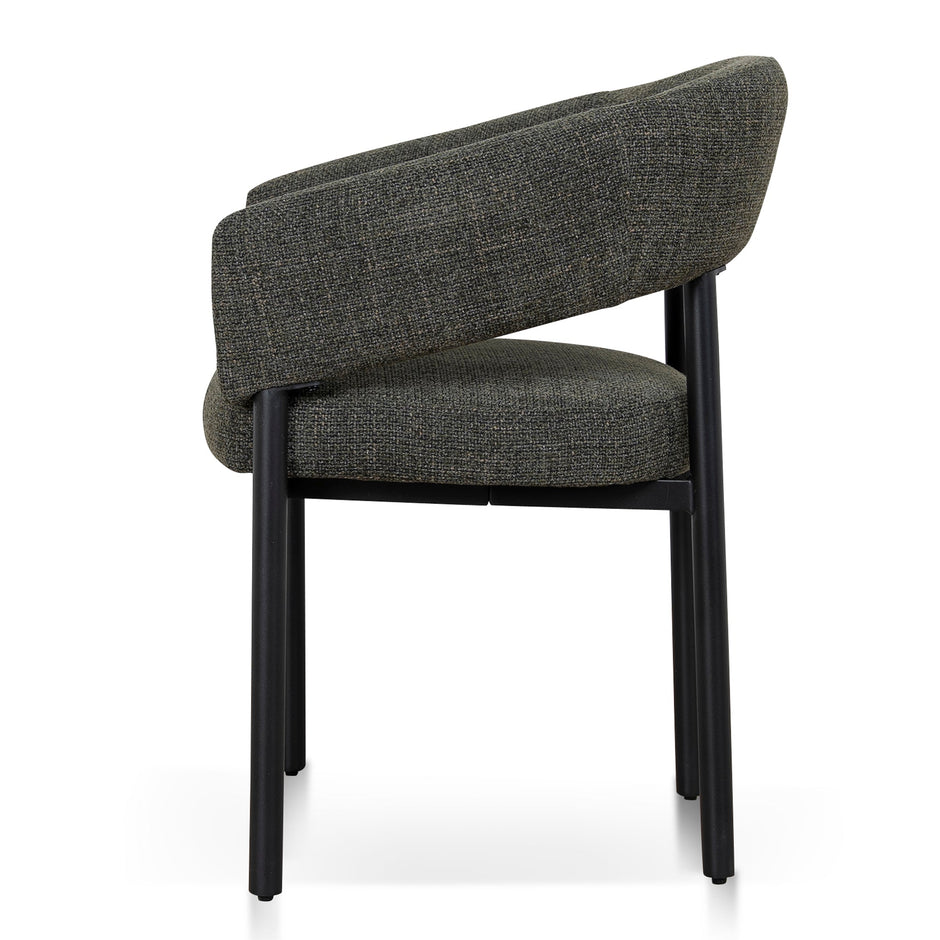 CDC12470-CI Black Dining Chair - Kaitoke Green (Set of 2)
