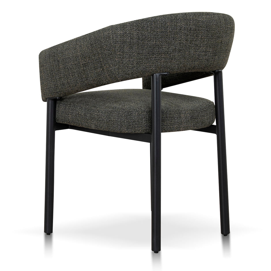 CDC12470-CI Black Dining Chair - Kaitoke Green (Set of 2)