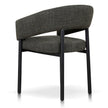 CDC12470-CI Black Dining Chair - Kaitoke Green (Set of 2)