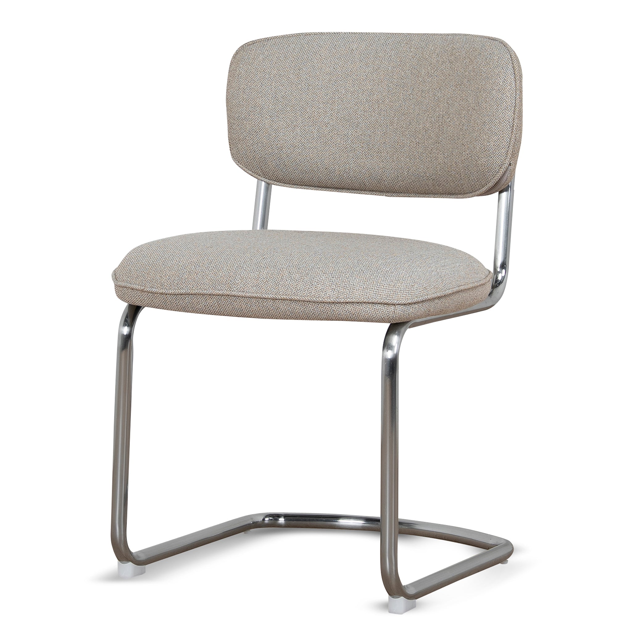 CDC12471-CI Chrome Dining Chair - Henry Beige (Set of 2)