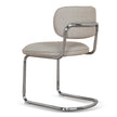 CDC12471-CI Chrome Dining Chair - Henry Beige (Set of 2)