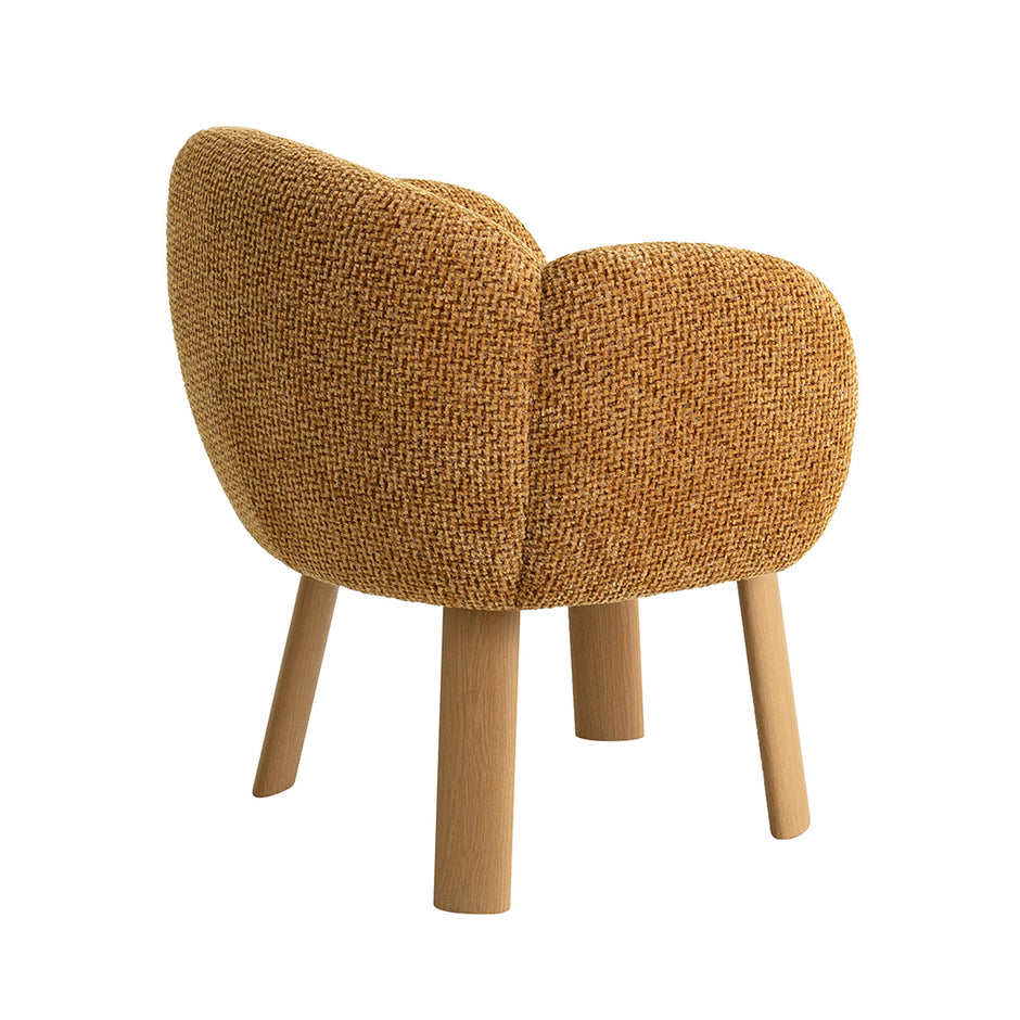 CDC12552-IG Natural Dining Chair - Honeycomb Ochre