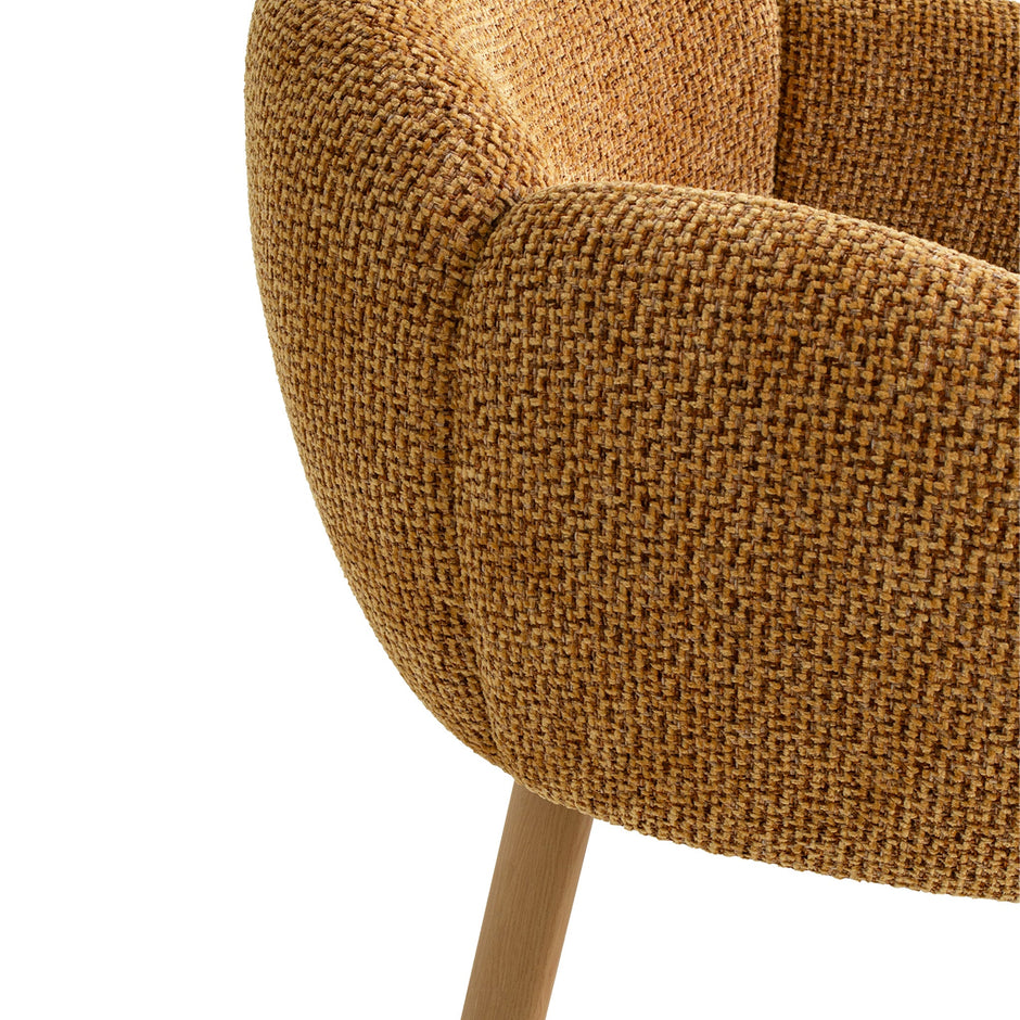 CDC12552-IG Natural Dining Chair - Honeycomb Ochre