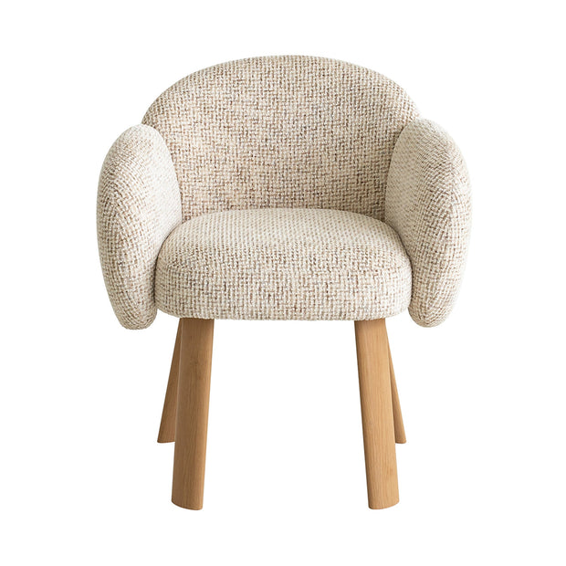CDC12553-IG Natural Dining Chair - Honeycomb White