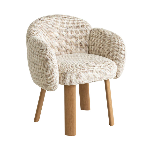 CDC12553-IG Natural Dining Chair - Honeycomb White