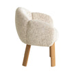 CDC12553-IG Natural Dining Chair - Honeycomb White