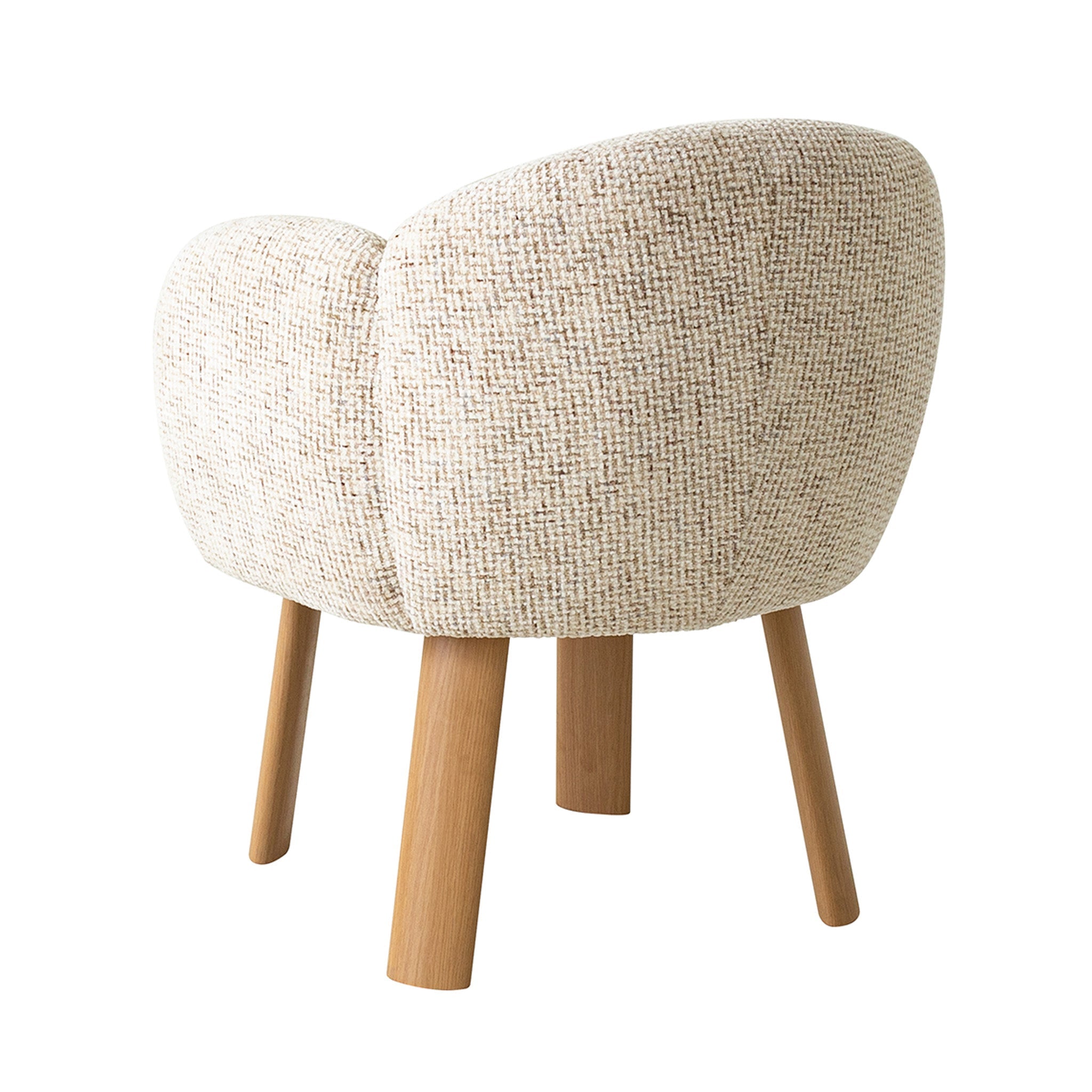 CDC12553-IG Natural Dining Chair - Honeycomb White