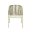 CDC12620-KT Grey Rattan Outdoor Dining Chair - Grey Cushion (Set of 2)