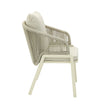 CDC12620-KT Grey Rattan Outdoor Dining Chair - Grey Cushion (Set of 2)