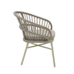 CDC12623-KT Taupe Rattan Outdoor Dining Chair - Beige Cushion (Set of 2)