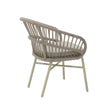 CDC12623-KT Taupe Rattan Outdoor Dining Chair - Beige Cushion (Set of 2)