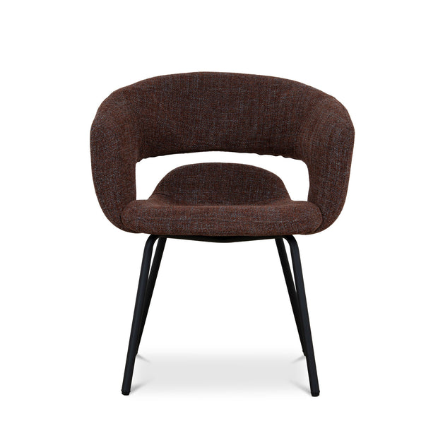 CDC12643-FH Black Dining Chair - Moss Brown (Set of 2)