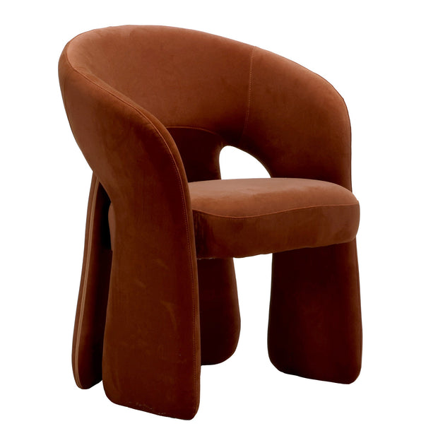 CDC12644-FH Fabric Dining Chair - Burnt Brown