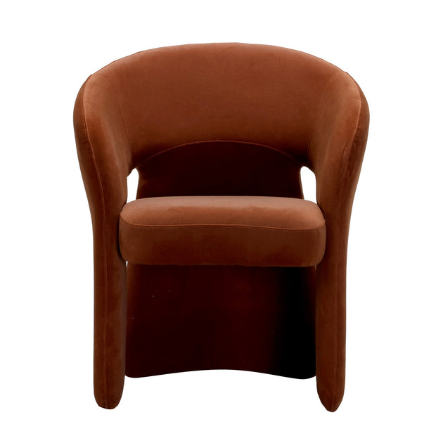CDC12644-FH Fabric Dining Chair - Burnt Brown