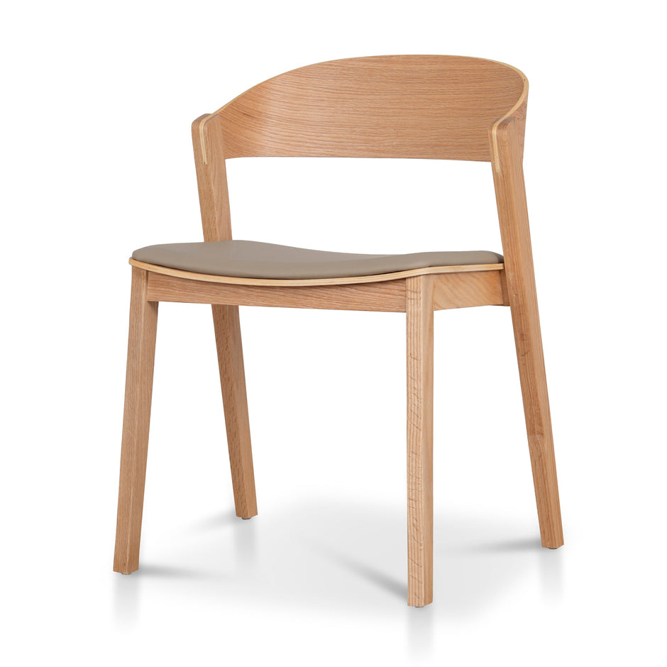 CDC12648-SD Natural Dining Chair - Latte Seat (Set of 2)