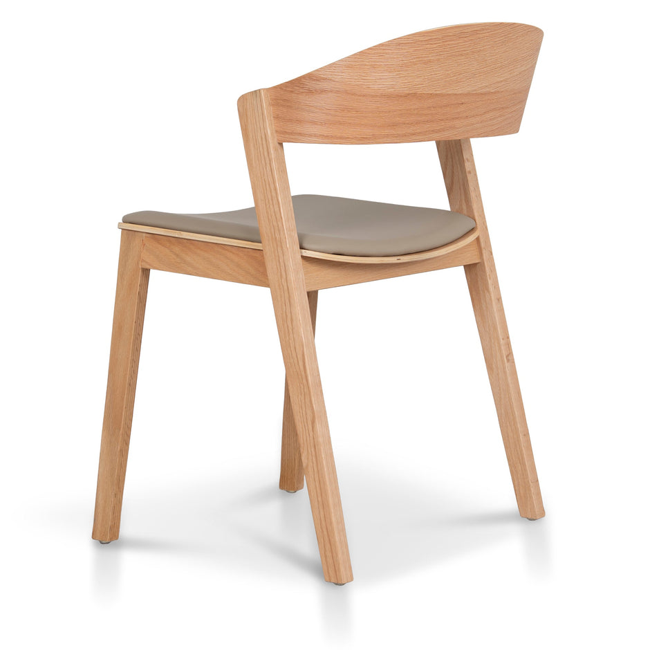 CDC12648-SD Natural Dining Chair - Latte Seat (Set of 2)