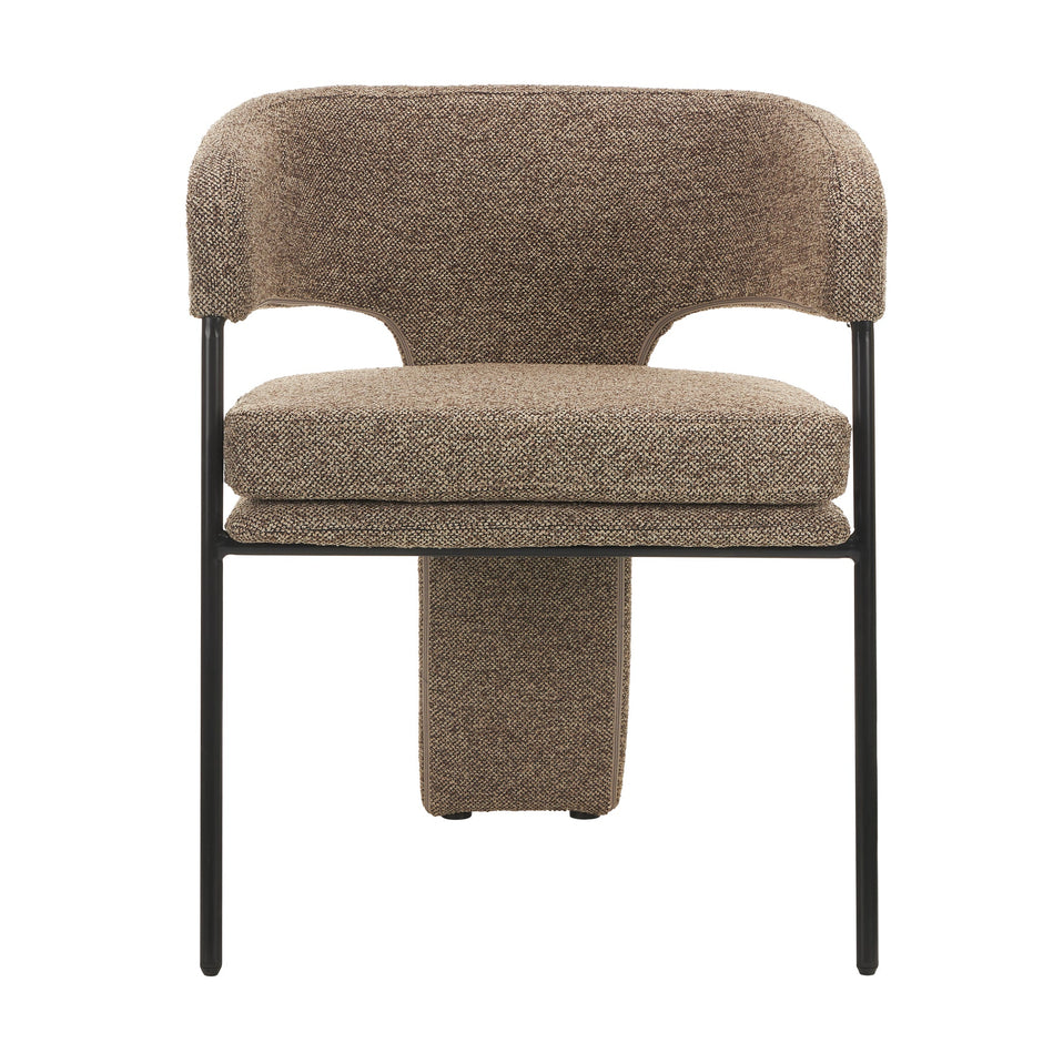CDC12684-MR Fabric Dining Chair - Cobble Chocolate (Set of 2)