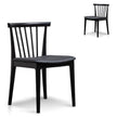 CDC6042-SD - Dining chair - Solid timber and Black PU (Set of 2)