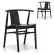 CDC673-SD Dining Chair - Black Shell - Black Seat (Set of 2)