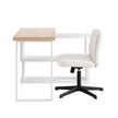 Artiss Office Desk & Chair Set 140cm Computer Desk with Rotatable Bookshelf & Criss Cross Office Chair Armless Swivel Chair, Home Office Study Workstation Furniture