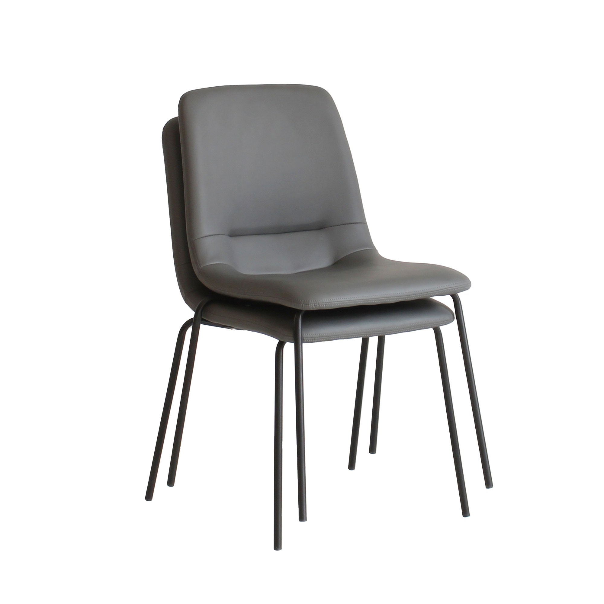 Levede Stackable Dining Chairs Kitchen Grey-2006733271748186112