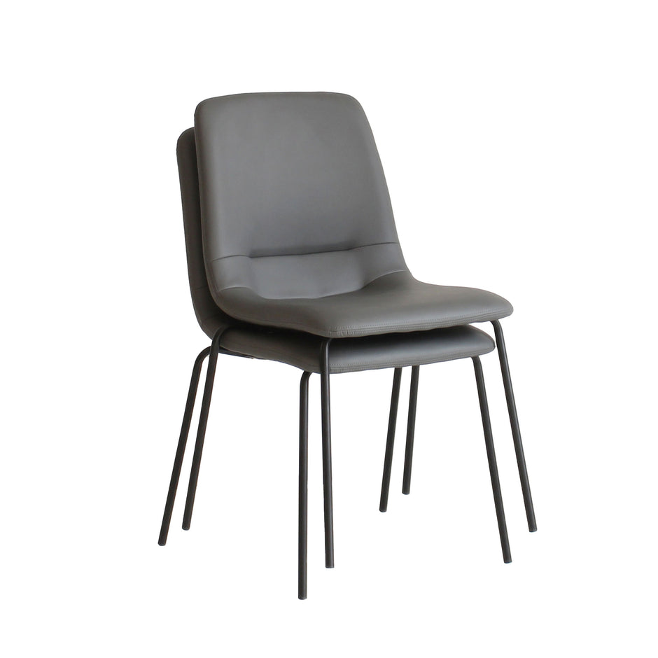 Levede Stackable Dining Chairs Kitchen Grey-2006733271748186112
