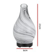 Devanti Aromatherapy Aroma Diffuser Essential Oil Humidifier LED Glass Marble