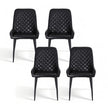 Artiss 4x Dining Chairs Retro PU Leather Kitchen Lounge Cafe Accent Chair Black
