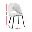 1 Set of 4 Artiss Dining Chair Boucle Sherpa