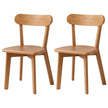 Artiss 2x Dining Chairs Wooden Kitchen Accent Chair Cafe Lounge Rubber Wood