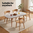Artiss 4x Dining Chairs Wooden Kitchen Accent Chair Cafe Lounge Rubber Wood