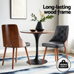 1 Set of 4 Artiss Dining Chairs Black PU