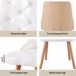 1 Set of 4 Artiss Dining Chairs White PU